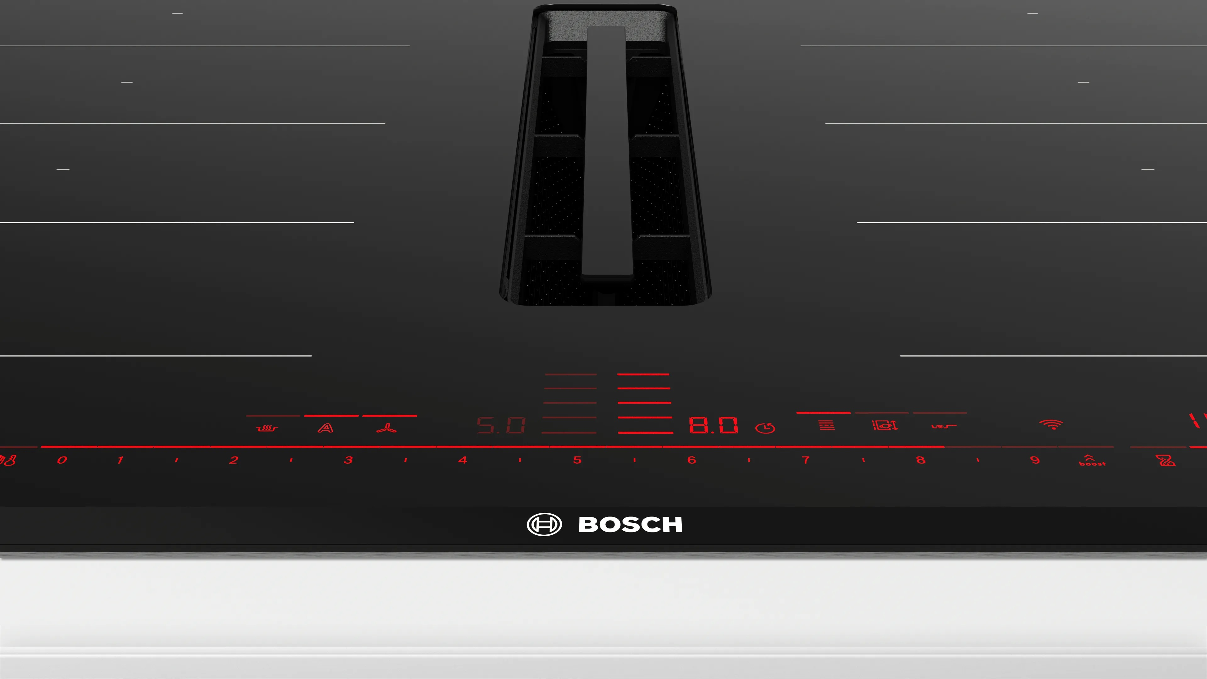 Bosch PXX875D57E Induktionskochfeld mit Dunstabzug 80cm Schwarz 