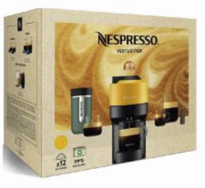 De´Longhi ENV 90.Y Nespresso Vertuo Pop Schwarz-Gelb Kapselmaschine