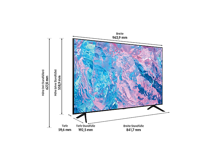 Samsung UE43CU7170 (2023) 43" (108 cm) Crystal UHD Fernseher SmartTV ,4K 