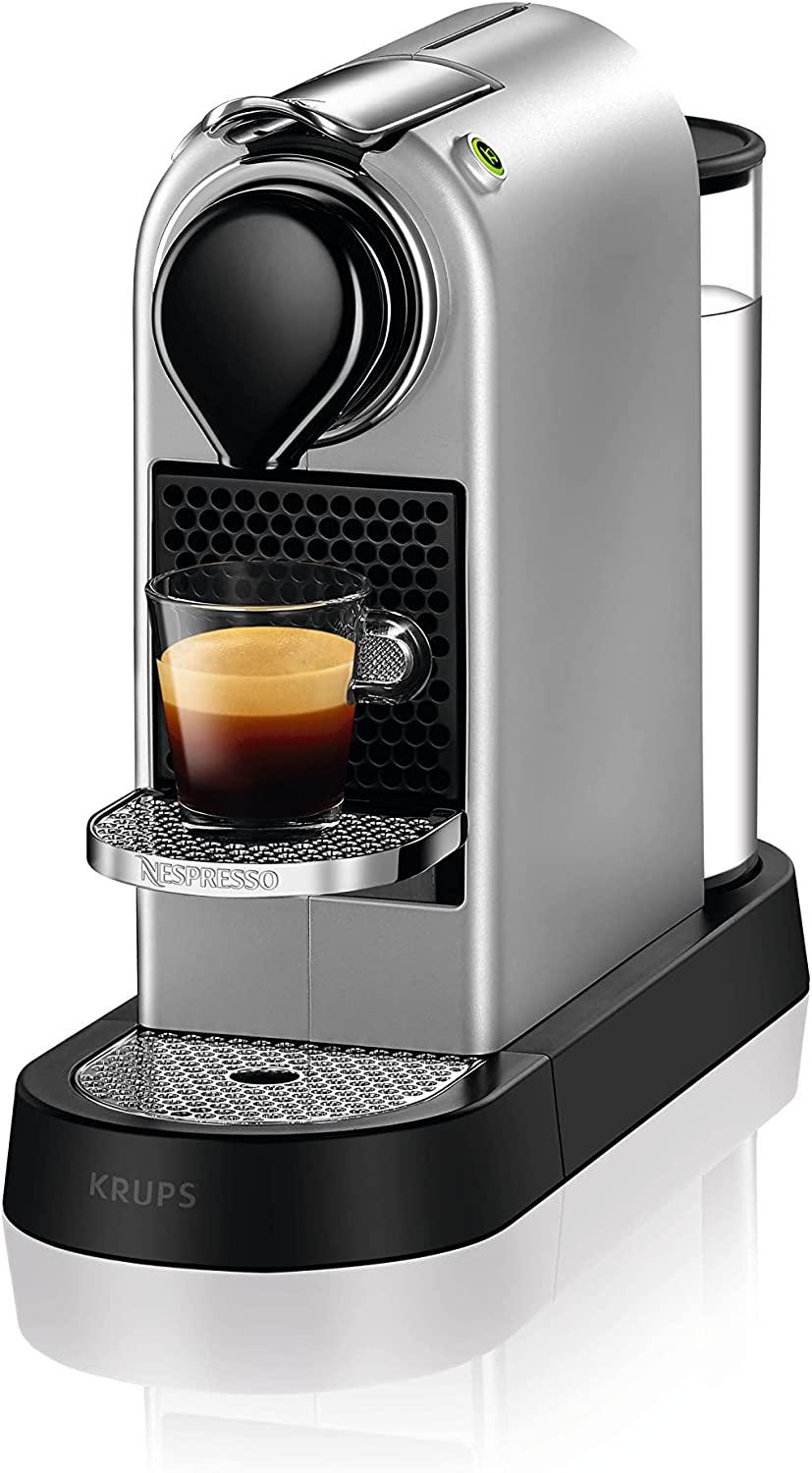 Krups XN741B New CitiZ Nespresso Kaffeekapselmaschine, silber