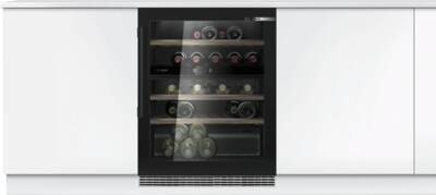 Bosch KUW21AHG0 Weinkühlschrank mit Glastür, 82 x 60 cm Schwarz