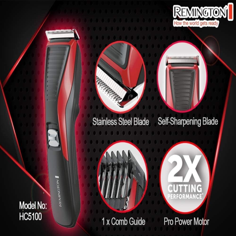Remington HC5100 Haarschneidemaschine Schwarz/Rot 