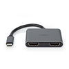 CCGP64670BK01 USB Multi-Port-Adapter Vernickelt  Schwarz  USB 3.2 Gen 1 | USB-C™ Stecker | 2x HDMI™ | 0.10 m