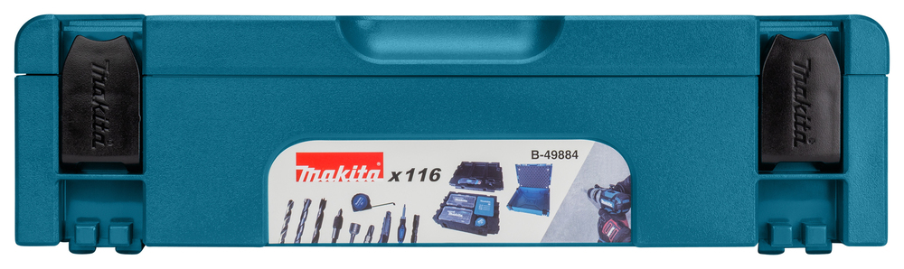 Makita B-49884 116-tlg. Bohrer- und Bitset im MAKPAC-Koffer Bit/Bohrer Set • 116 teilig • MAKPAC