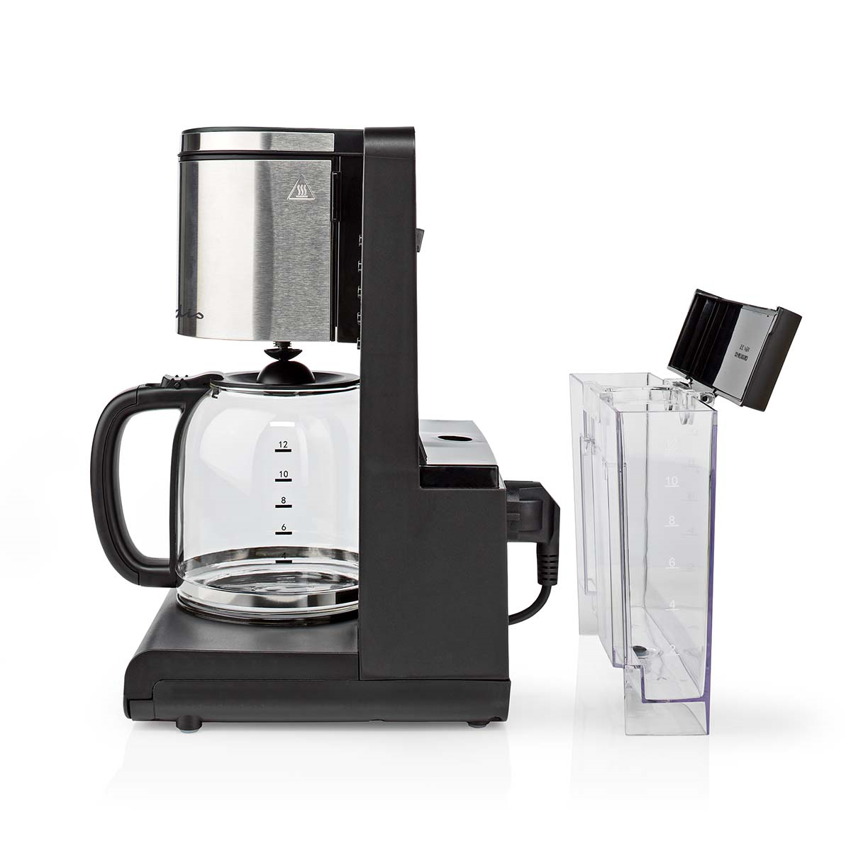 Nedis KACM280EAL Kaffeemaschine Filter Kaffee | 1.5 l | 12 Tassen   Warmhalten | Timer einschalten | LCD-Anzeige | Uhrfunktion 