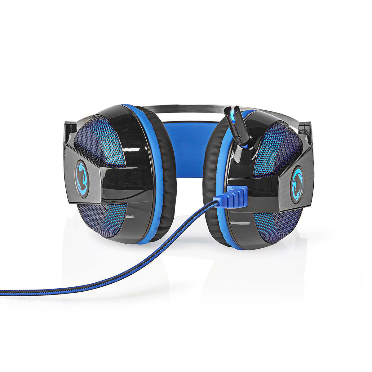 Nedis GHST500BK Gaming Headset Über Ohr Surround | USB Type-A | Biegbar & einziehbare Mikrofon