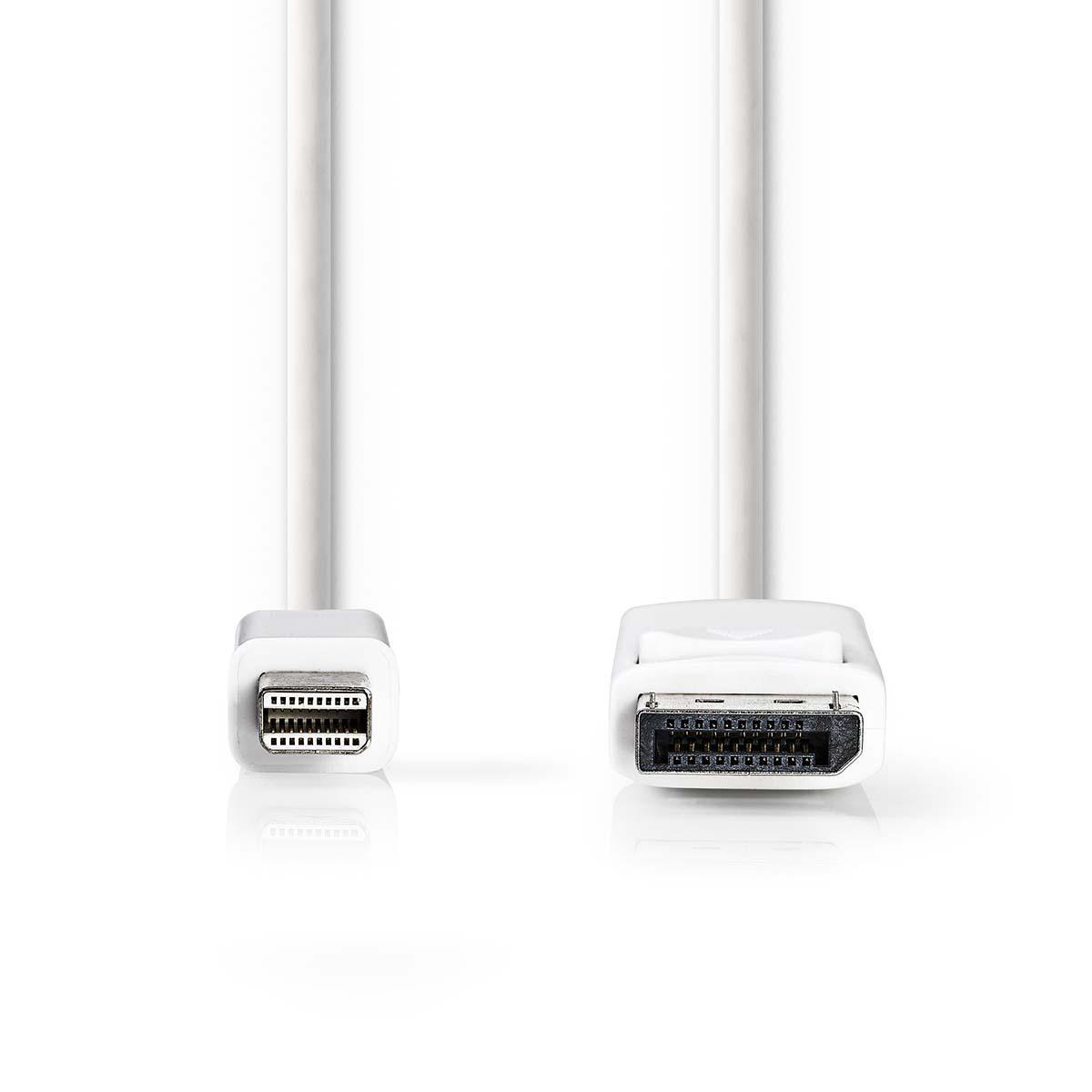 Nedis CCGP37400WT20 Mini Displayport-Kabel 2.00 m | Rund | PVC  DisplayPort 1.2 | Mini DisplayPort Stecker 
