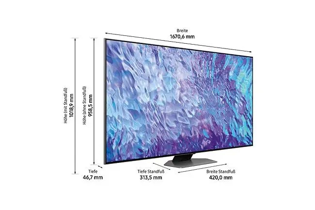 Samsung QE75Q80C  75"(191 cm)  Ultra HD Quantum  SmartTV  HDR+ QLED-TV Fernseher