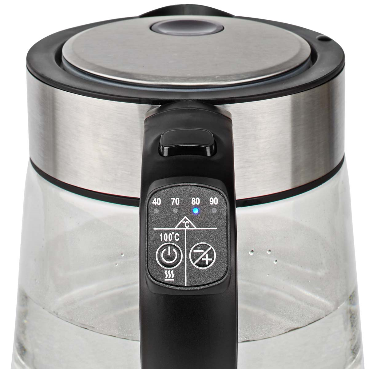 Nedis WIFIWK10CGS SmartLife Wasserkocher Wi-Fi  1.7 l | Glas | 40,60,70,80,90,100 °C | Temperaturanzeige