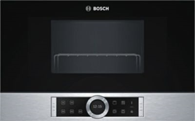 Bosch BER634GS1 Mikrowelle Einbau Schwarz/Edelstahl 60cm LED-Innenbeleuchtung 