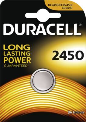 Duracell DL2450 B1 Long lasting Power Guaranteed 3V Lithium ECR2450/CR2450