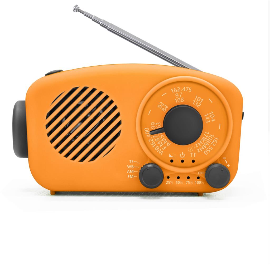 Nabo Emergency One orange Notfall Solar- Kurbelradio