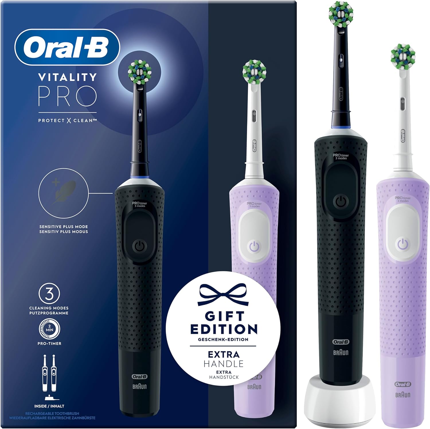 Oral-B Vitality Pro D103 Duo Black/Lilac Violet 4210201432227
